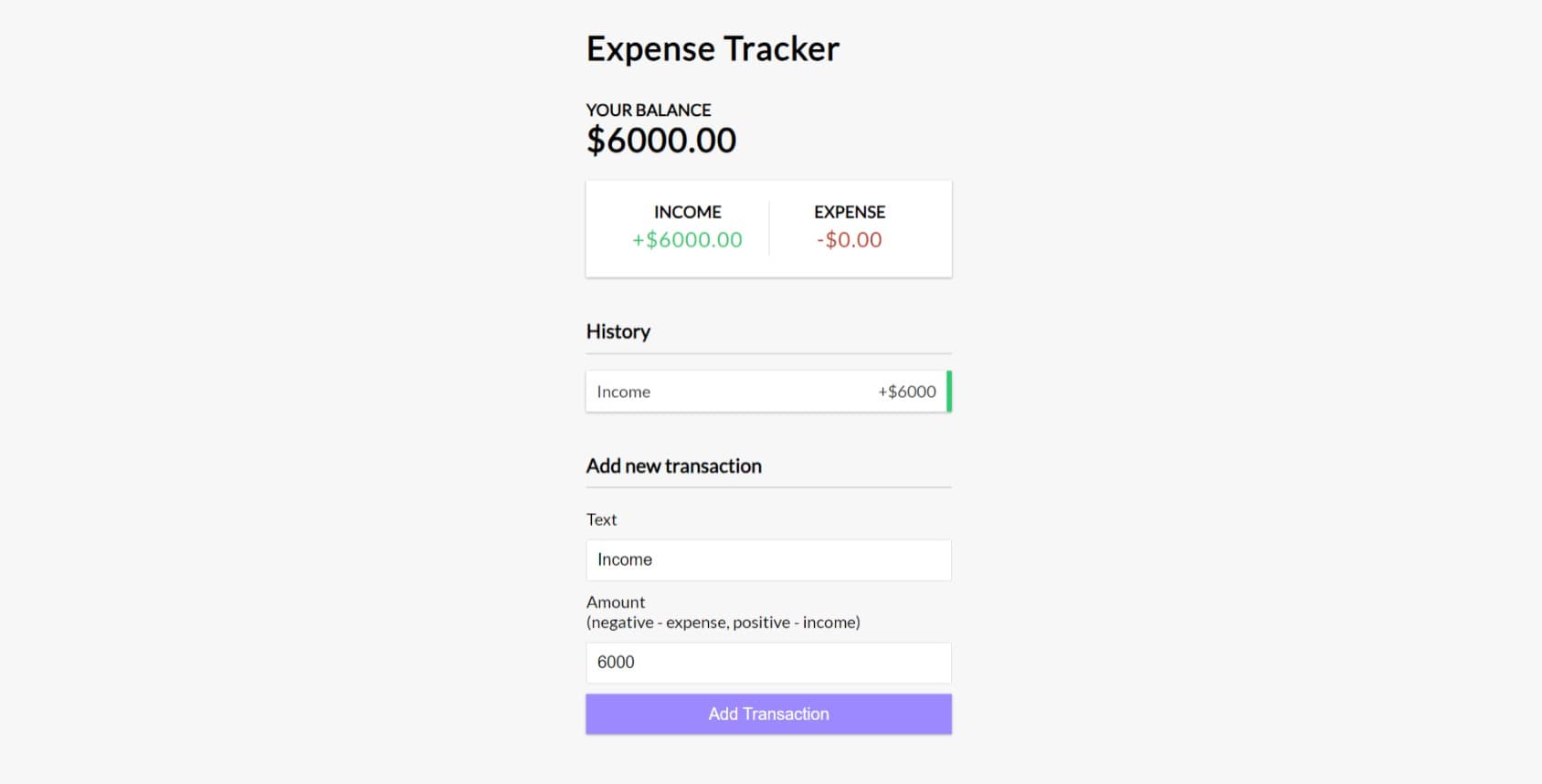 Personal Project - expense-tracker